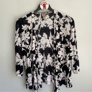Chico's Floral Cardigan Sweater Size XL